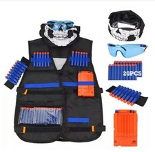 M GILET CARTUCCE FUCILE NERF PISTOLA FRECCETTE PROIETTILI PAINTBALL MUNIZIONI