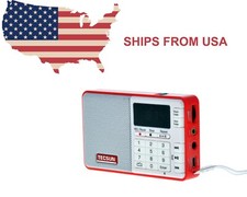 Tecsun radio fm - tecsun, (rosso)