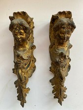 Decoro bronzo per piedi mobile cassettone letto antico  