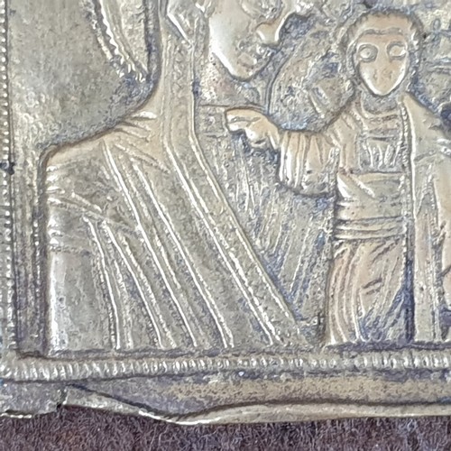 Antica icona madonna con - icona, di