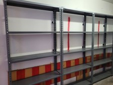 4 Scaffali in alluminio in kit 5 ripiani l'uno L 100 x P 50 x H 200 cm grigio