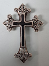 Bel Vecchio Croce, Crocifisso, Argento 925 Tw. Nero Smaltato, 5,3cm