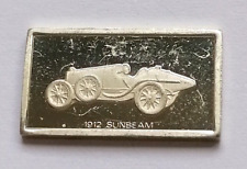 LINGOTTO ARGENTO 1,6 GR 925/1000 COLLEZIONE AUTO D' EPOCA SUNBEAM COUPE 1912
