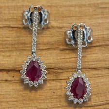 18kt White GOLD Earrings. with
