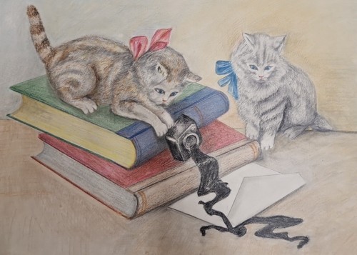 Disegno matita carta - matita, su