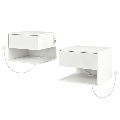 Homcom set comodini con - set, 2
