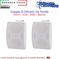 Coppia Di Diffusori Da Parete 100V / 40W - IP55 - Bianco