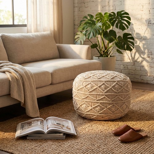 Dechome pouf poggiapiedi tondo - dechome,