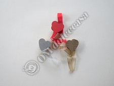 COPPIA CALAMITE IN LEGNO CUORE