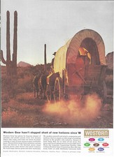 Pubblicità stampa Western Gear 1964 ~ funzionante nello spazio e idrospazio ~ corsa allo spazio
