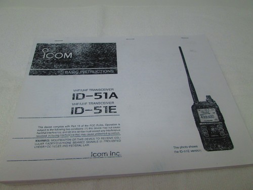 Icom 51a 51e manuale - id-51a/id-51e,