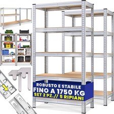 Monzana® 2x Scaffali Metallo