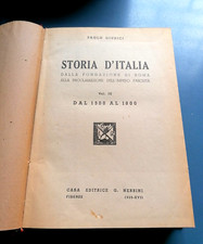 STORIA D'ITALIA vol. III DAL