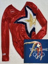 ADIDAS GK Gymnastics Body 2008 OLYMPICS TEAM FINALS Bandiera USA Competizione STAR