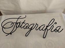 Fotografia - scritta in ferro battuto per negozi, insegna murale larghezza cm95