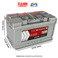 FIAMM BATTERIA TITANIUM 12V 85AH 760A L4B 85P BASSA 7905158 315x175x175 mm