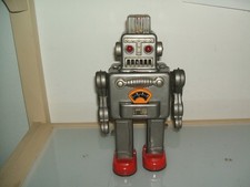 Tin toy smoking - tin, robot