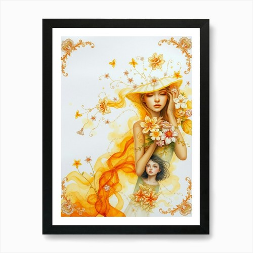 Stampa artistica ragazza - , con
