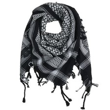 Kefiah grigia chiara e nera