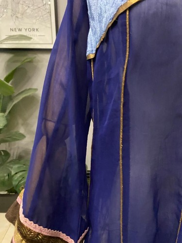 Maxi abito donna - vintage, blu