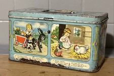 Scatola Cestino Di Latta Pubblicitario Bertolini Mariarosa Anni 50