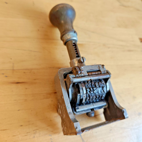 Timbro antico numeratore - ,