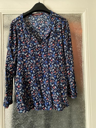 Blouse marine florale - blouse, le