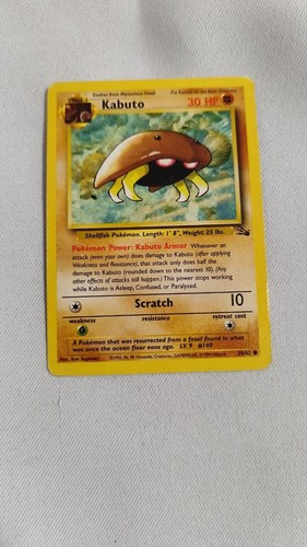 Carta pokemon kabuto - pokemon, 50/62
