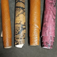 4 PEZZI DI VERA PELLE STAMPE