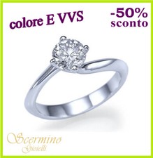 ANELLO SOLITARIO ORO BIANCO