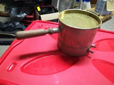 Antico FORNELLO  ELETTRICO  PENTOLA CON COPERCHIO E MANICO IN LEGNO ANNI 60