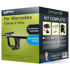 Pacco Gancio traino fisso per Mercedes V Vito 03-04 & e-kit uni a 13 poli NUOVO