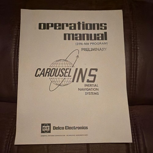 Operations manual carousel - carousel, ins