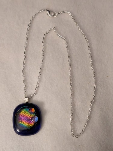 Collana con ciondolo vetro - collana,
