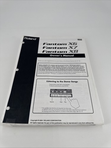 Roland fantom x8 manuale - x7,