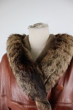 PIERRE CAR GIACCA PELLE  DONNA TG 44 LEATHER WOMAN JACKET CASUAL VINTAGE