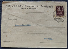 ERIDANIA ZUCCHERIFICI NAZIONALI GENOVA - RAVENNA 1946 COMMERCIALE TESTATINA 3591