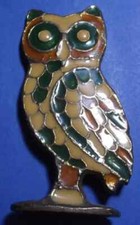 Statuina vintage gufo smaltato