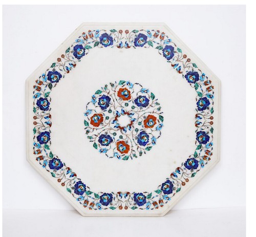 Tavolino marmo bianco - 24",