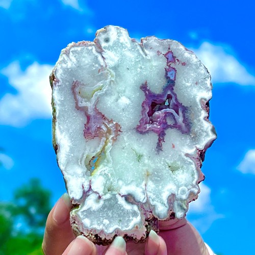 Fetta geode agata pizzo - geode,