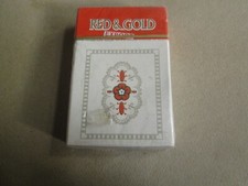 Parksons Red & Gold Plastic Coated Playing Cards New & Unused Rare Sealed Deck