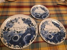  TRIS PIATTI CERAMICA PEZZETTA