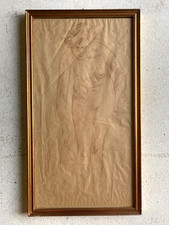 QUADRO DISEGNO SANGUIGNA CARTA Gigi Comolli NUDO STUDIO FIGURA FEMMINILE  '900
