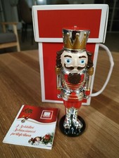 Soldatino schiaccianoci BAGUTTA decoro portafortuna Natale argentato come nuovo!