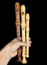 Registratore soprano vintage Moeck Maple e altri due registratori Moeck ottimo