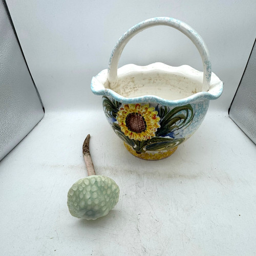Ceramiche vintage girasole - ceramiche,