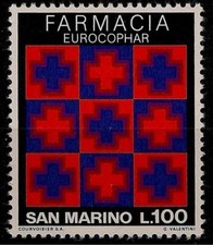 San Marino 1975 Congresso Farmacia Salute Croce Rossa Medico 1v MNH