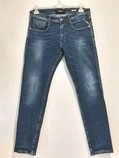 Jeans Replay Anbass uomo slim fit stretch blu denim lavaggio vintage