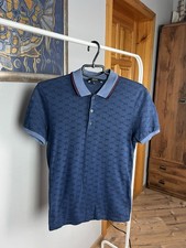 Polo Gucci blu monogramma