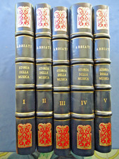 Abbiati Storia Della Musica Treves Cinque Volumi Splendida Legatura 1939-1949